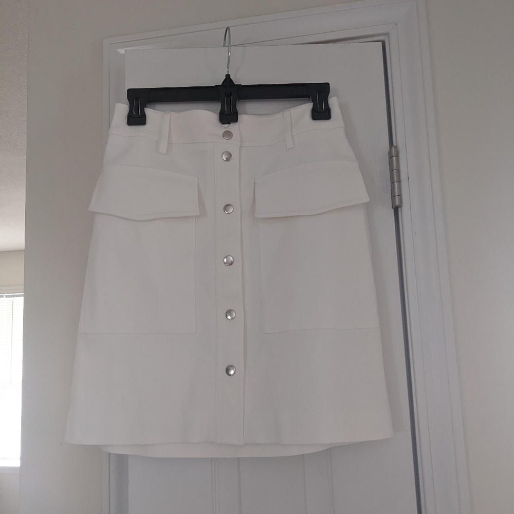 Nine West White button down skirt